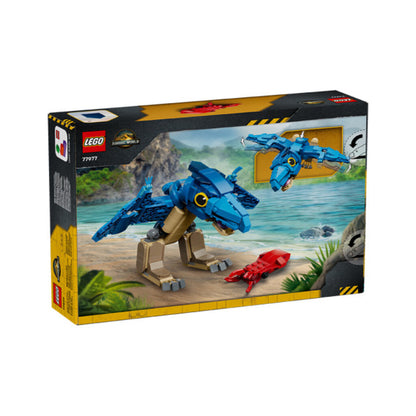LEGO Baby Dinosaur Pteranodon 77977 built model shown with wings spread on a white background