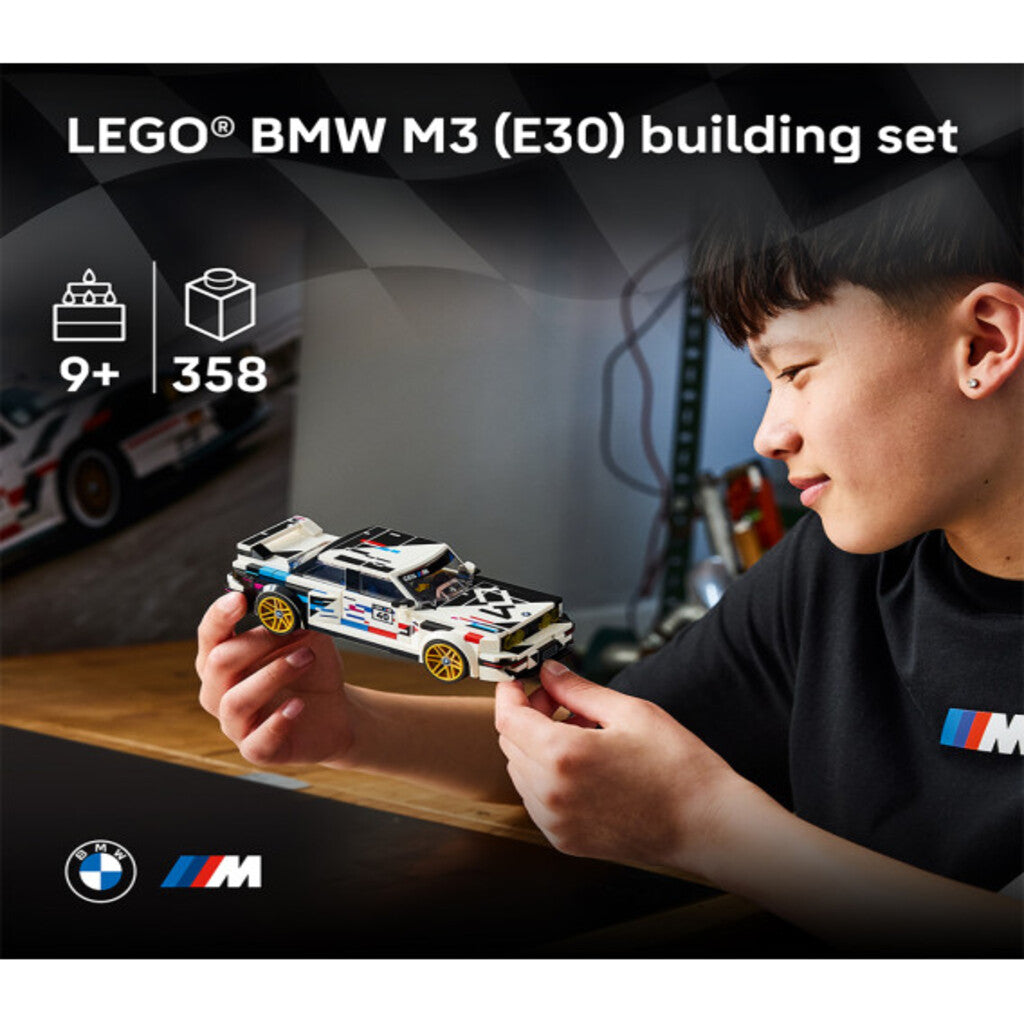 Display nameplate included with the LEGO BMW M3 E30 77263 model car building set