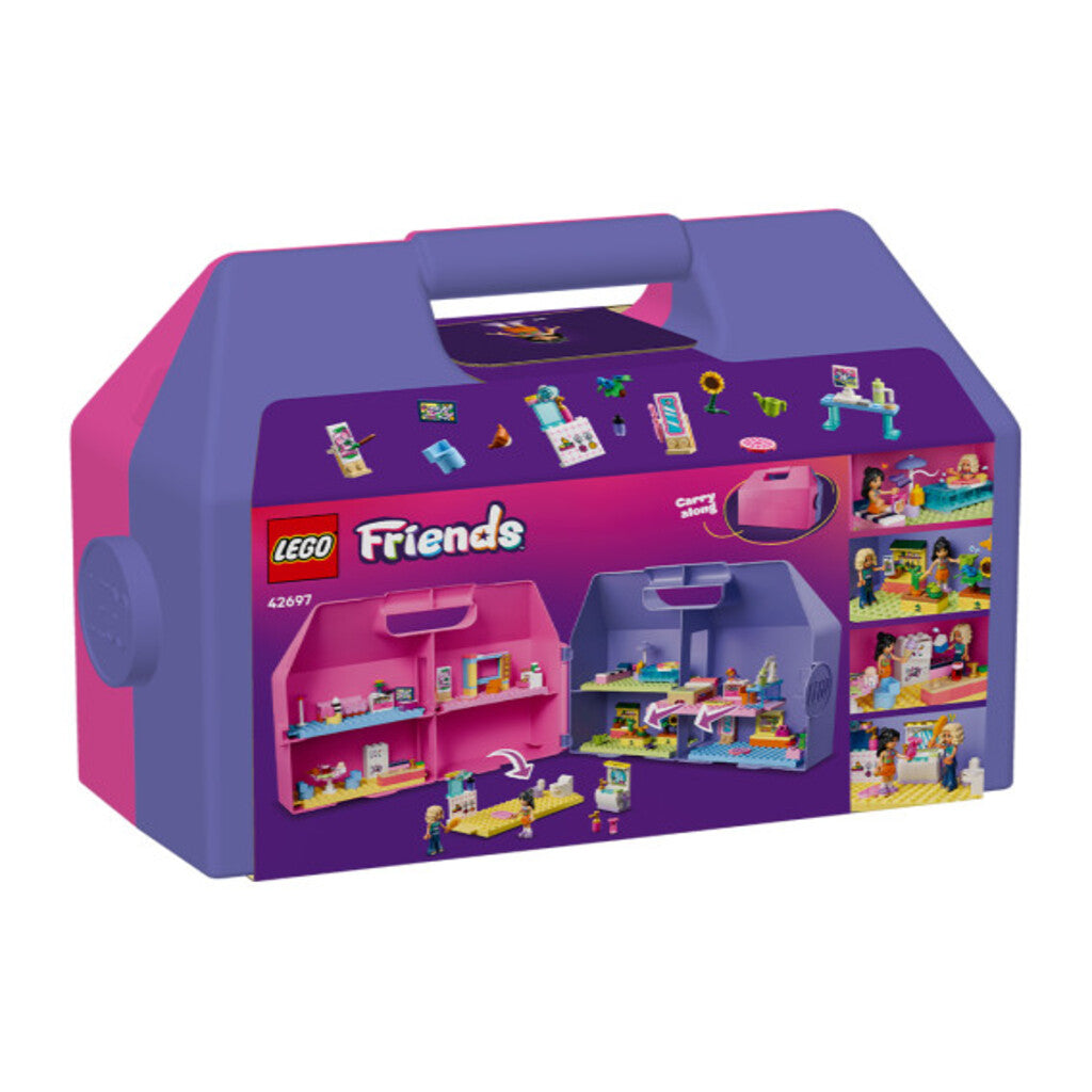Mini-doll figures and accessories included with the 355-piece LEGO dollhouse suitcase
