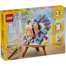 LEGO® Creator 3 in 1 Floral Art Decor Painting 31390 featuring a floral artwork, picture frame and flamingo display model