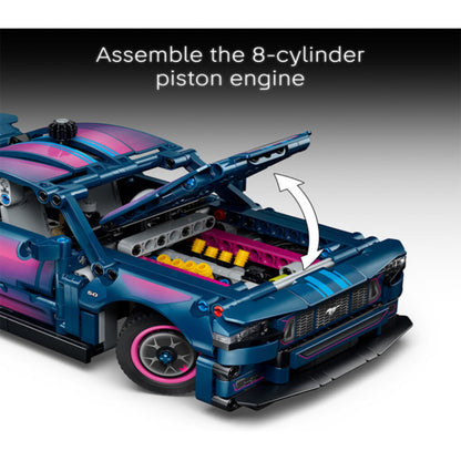 Interchangeable spoiler and custom body parts included with the LEGO 42236 Mustang GT