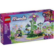LEGO® Friends Spinning Flower & Fairy Teacup Ride 42702 featuring Aliya, Liann, Autumn, spinning flower ride and fairy-themed photo booth
