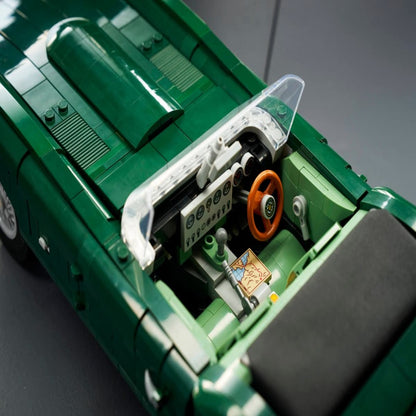Rear boot lid and twin exhaust detail on the LEGO Jaguar E-Type 11381 model car build