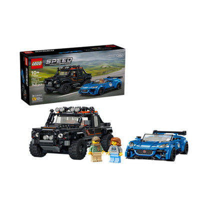Display nameplates included with the LEGO Jaguar Project 7 and Land Rover Defender 77264 set