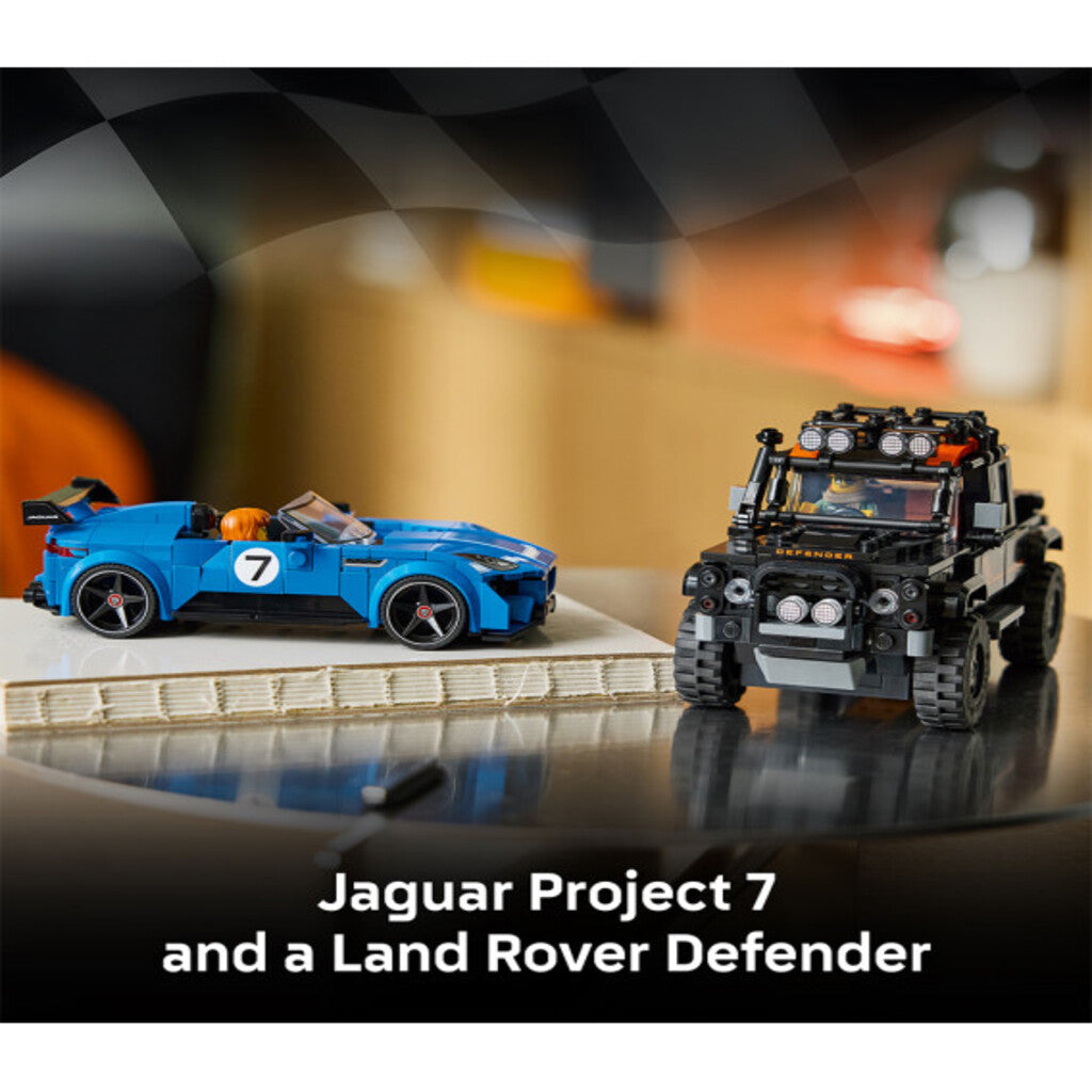 Rear view of the LEGO Land Rover Defender from set 77264 showing the spare wheel
