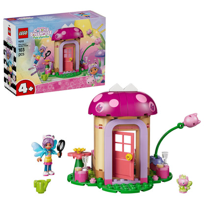 Kitty figure and garden accessories included with the LEGO 11212 Fairy Garden House set