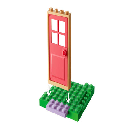 Rear view of the LEGO Kitty Fairy's Garden House 11212 showing the open-back play areas inside
