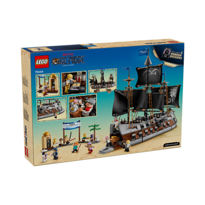 Minifigures and crew accessories included with the LEGO One Piece 75646 battleship set