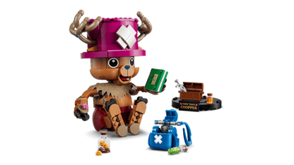 Posable arms and hoof detail on the 577-piece LEGO One Piece Tony Tony Chopper model