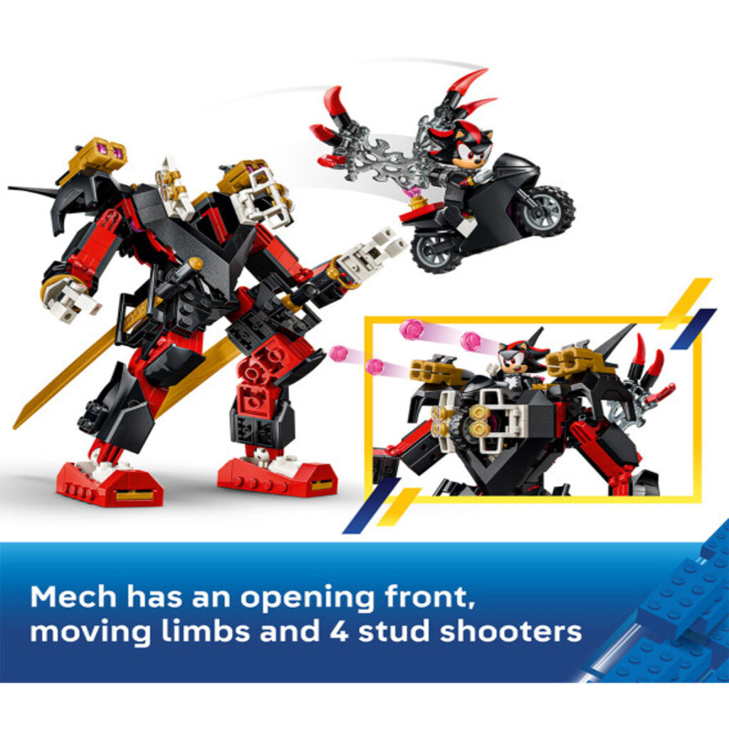 The G.U.N. Trooper mech from LEGO Sonic set 77120 shown from a rear three-quarter angle