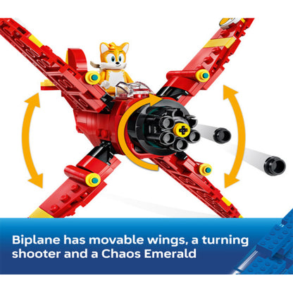 Cockpit and canopy detail on the LEGO Sonic Tails' Tornado-1 77119 biplane model