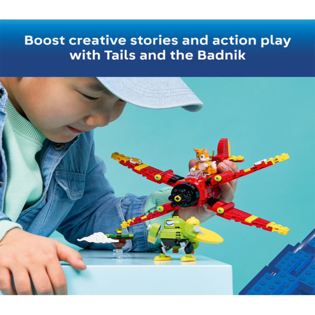Tails minifigure included with the 310-piece LEGO Sonic Tornado-1 plane building set