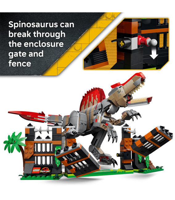 Escape vehicle and accessories supplied with the LEGO 77982 Spinosaurus dinosaur set
