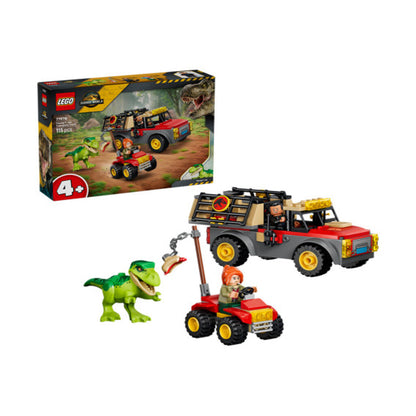 Truck cab detail on the 115-piece LEGO Young T. rex Transport Truck building set