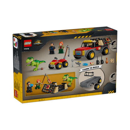 LEGO Young T. rex Transport Truck 77978 built model shown side-on against a white background