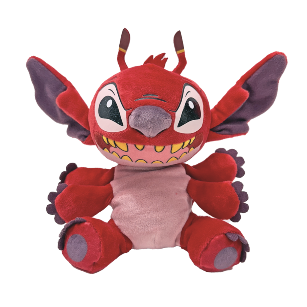 The Leroy the Red Alien Ty Beanie Boo soft plush toy photographed front-on on a plain white background