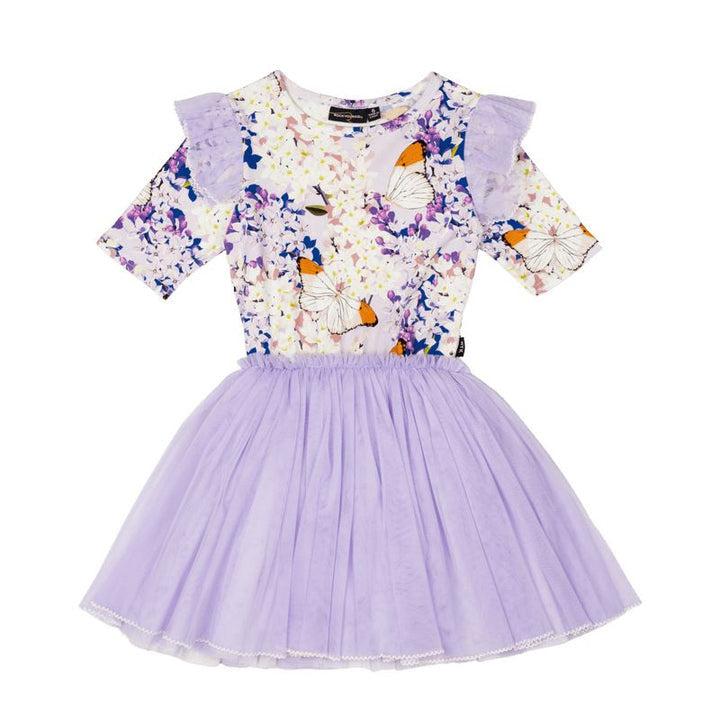 Rock Your Baby - Lilac Florals Short Sleeve Circus Dress