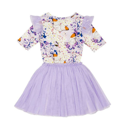 Rock Your Baby - Lilac Florals Short Sleeve Circus Dress