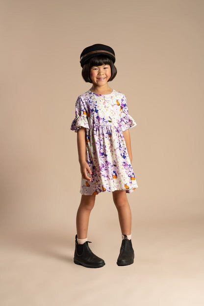 Rock Your Baby - Lilac Florals Dress (size 8-12)