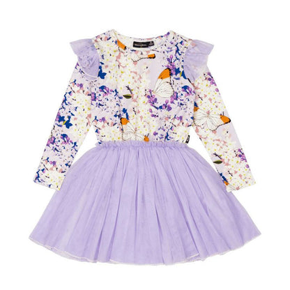 Rock Your Baby - Lilac Florals Long Sleeve Circus Dress