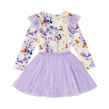 Rock Your Baby - Lilac Florals Long Sleeve Circus Dress