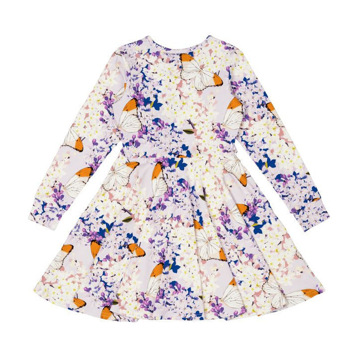 Rock Your Baby - Lilac Florals Waisted Dress (size 8-12)