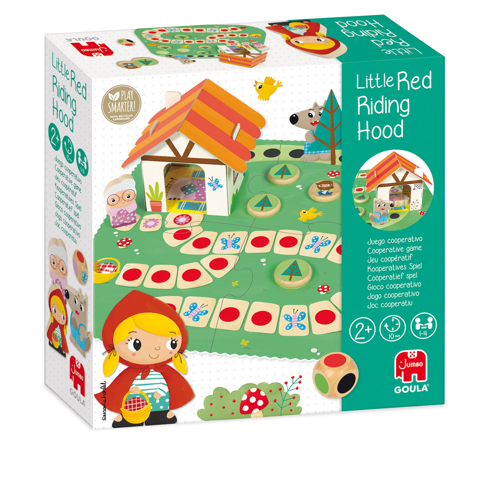 Three-dimensional cardboard Grandma's house from the Goula Little Red Riding Hood board game