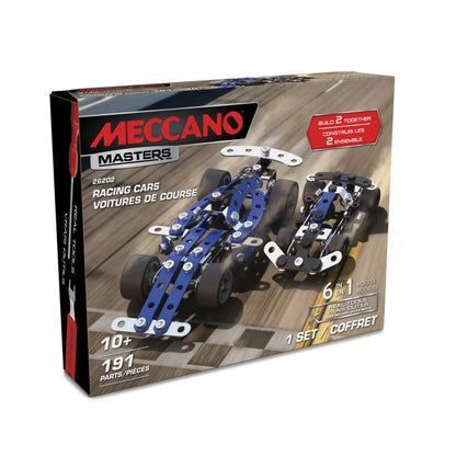 Meccano Masters 6-in-1 Racing Cars Building Set - 191 Pieces 26202