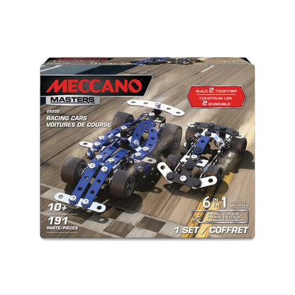 Meccano Masters 6-in-1 Racing Cars Building Set - 191 Pieces 26202
