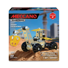 Meccano Masters Mini Makes Digger 26201 box packaging
