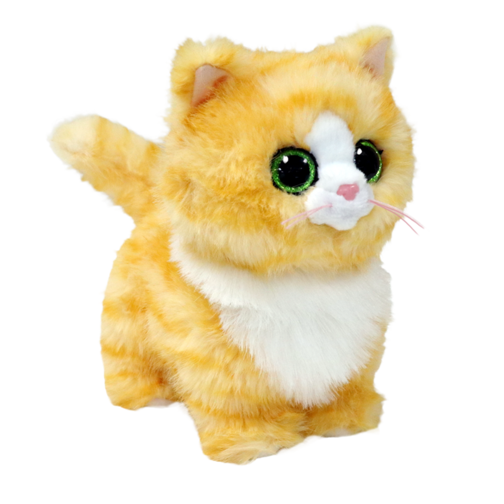The Melanie the Gold Cat Ty Beanie Boo soft plush toy shown front-on against a white studio background