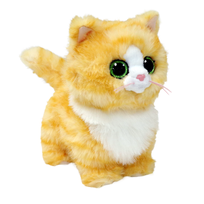 The Melanie the Gold Cat Ty Beanie Boo soft plush toy shown front-on against a white studio background