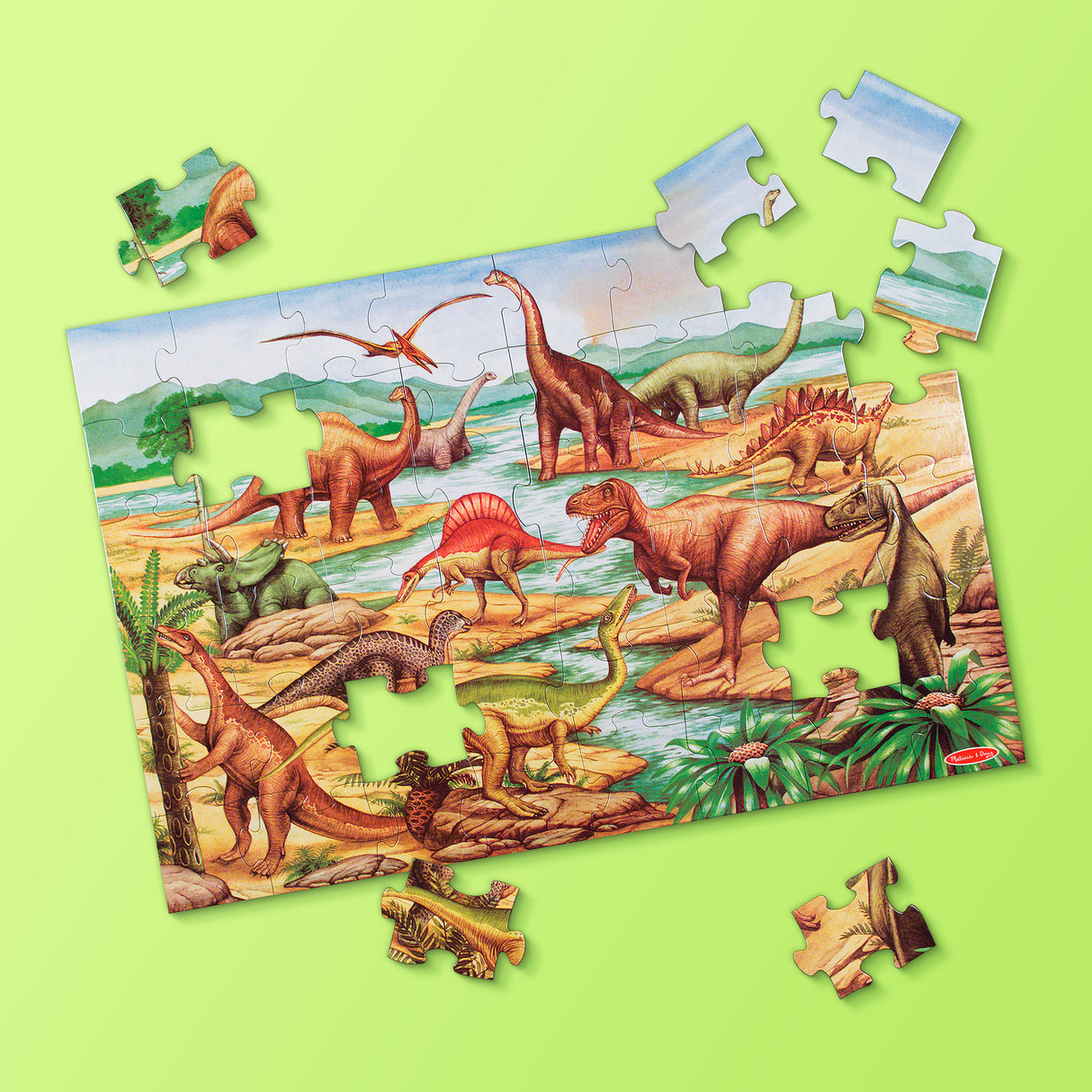 Melissa & Doug- Dinosaurs Floor Puzzle 48pc