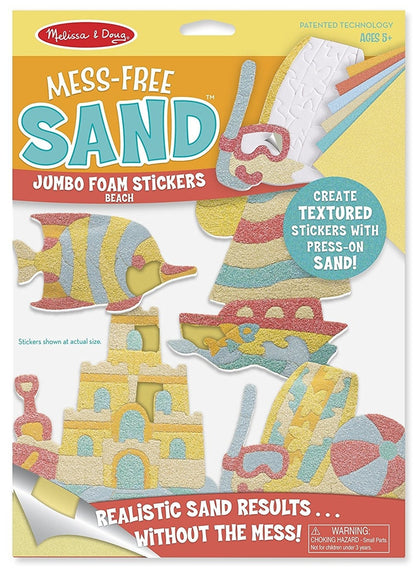 Melissa & Doug - Mess-Free Sand - Jumbo Foam Stickers - Beach