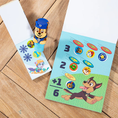 PAW Patrol Chase Sticker WOW! stamper and pad together, a travel activity for ages 3 to 7