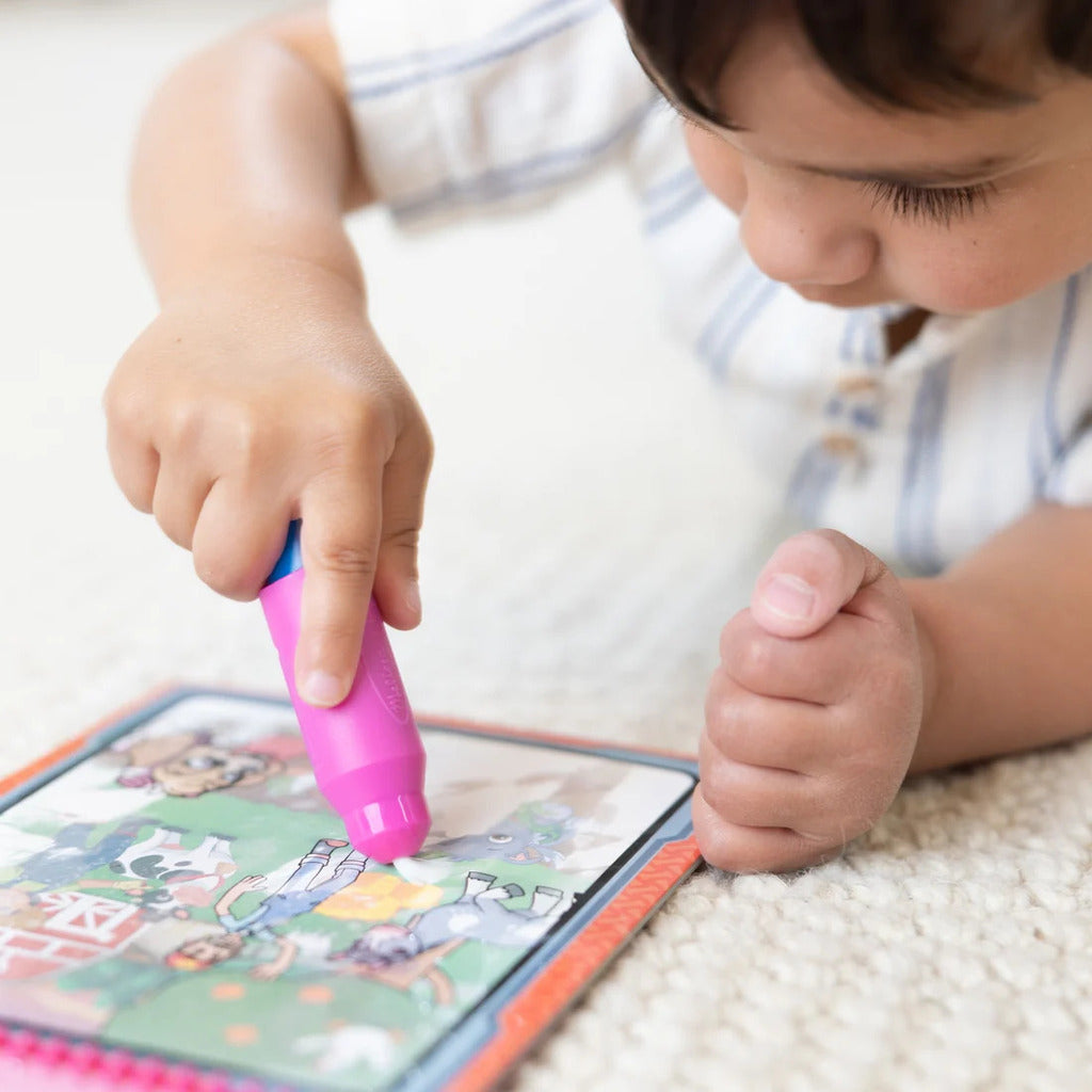 Inside page of the 24-page PAW Patrol Skye activity pad with counting and matching games