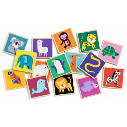 Djeco Memo Wood Animal Memory Game product image 2