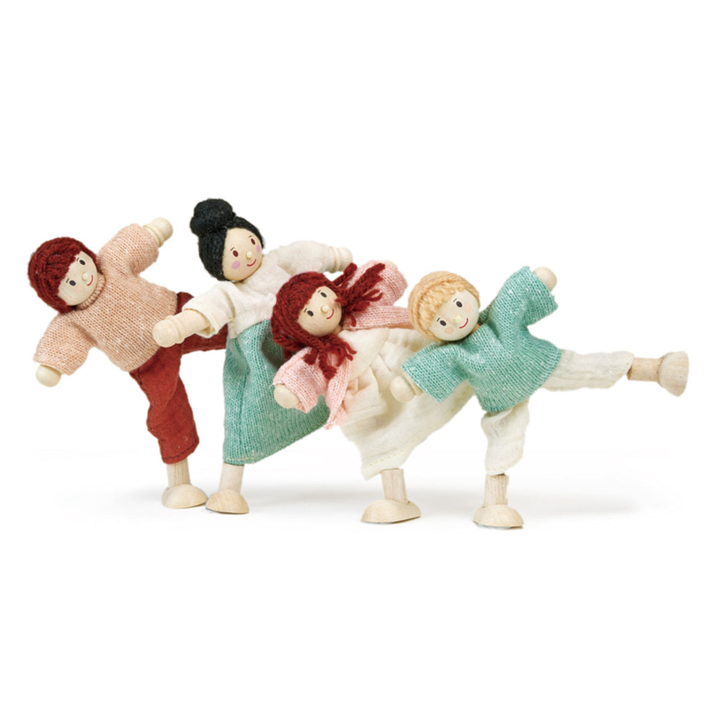 Parent figures from the Mentari Honeybunch wooden doll family, sized for doll houses and small world play