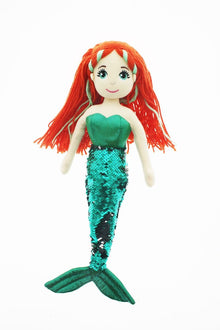 Cotton Candy - 45cm ROSE Dark Green Flip Sequined Tail Mermaid