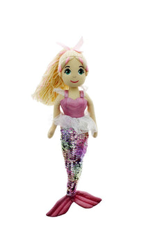 Cotton Candy - 45cm CHARLOTTE Dark Pastel Rainbow Sequin Tail