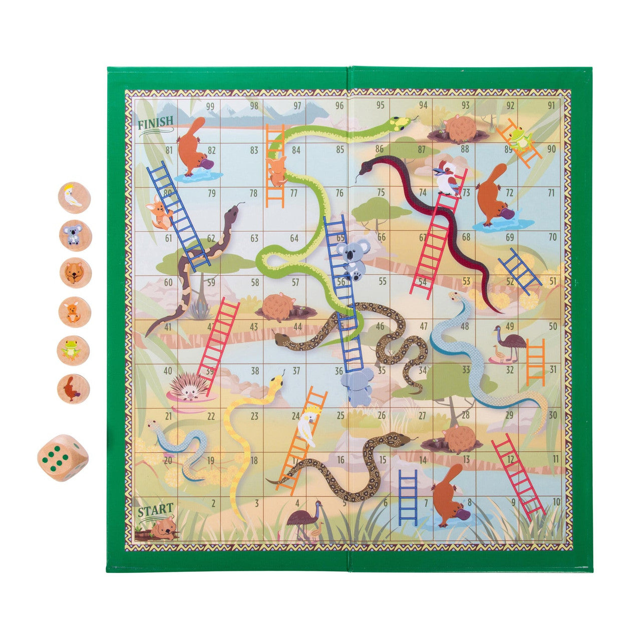 The Australian Collection - Aussie Animals Snakes & Ladders Board Game