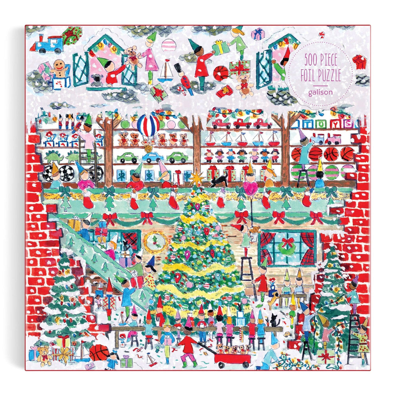 Galison 500pc - Michael Storrings Toy Workshop Foil Puzzle