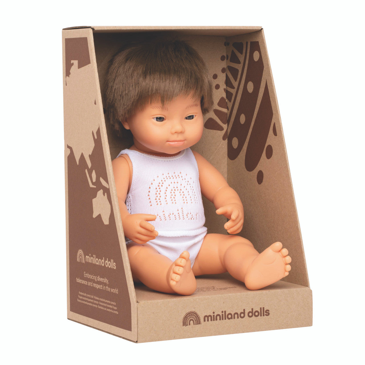 Miniland Doll 38cm - Caucasian Boy with Down Syndrome Doll