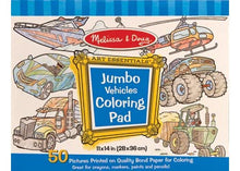 Melissa & Doug- Jumbo Colouring Pad - Vehicles