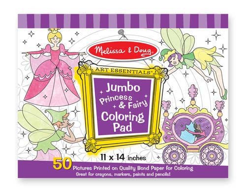 Melissa & Doug Jumbo Colouring Pad - Princess & Fairy