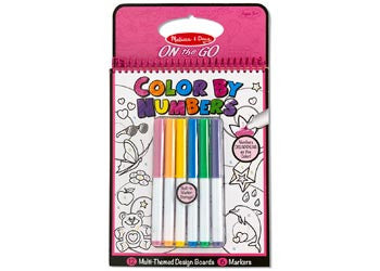 Melissa & Doug- On The Go - Colour By Numbers Book Pink
