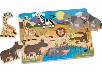 Melissa & Doug - Safari Peg Puzzle 2+