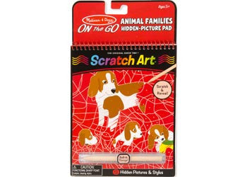 Melissa & Doug - ON the GO - Scratch Art Animal Families