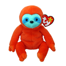 Molasses the Orange Sloth Ty Beanie Boo soft plush toy shown front-on against a plain white background
