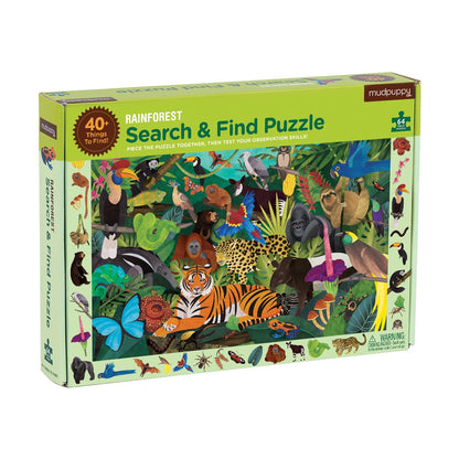 Mudpuppy Search & Find Rainforest Puzzle 64pc